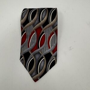 J. BLADES & CO‎ Monterey Bay 100 % Silk Men's Tie USA Black/Red/Gray